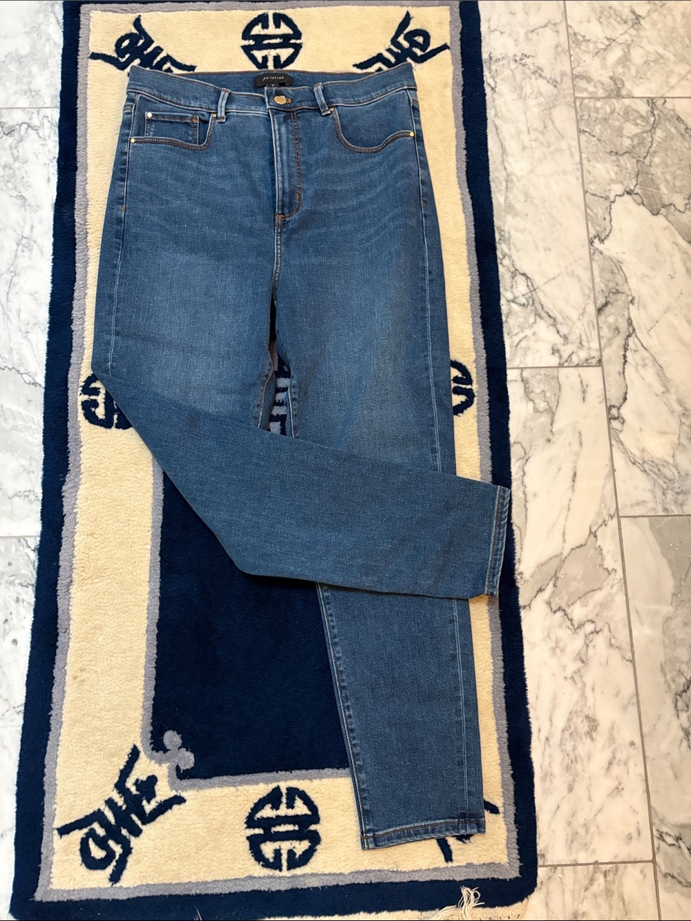 Ann Taylor Slim Skinny Jeans in Medium Blue Denim